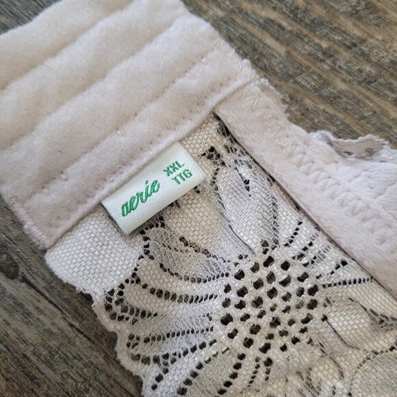 AERIE | Garden Party Lace Halter Bralette Floral Bra | Sz. XXL - Picture 7 of 7